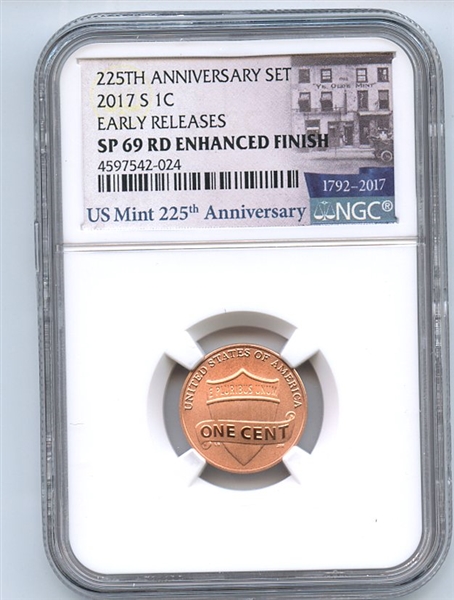 2017 S 1C Lincoln Cent Enhanced NGC SP69 Early Releases