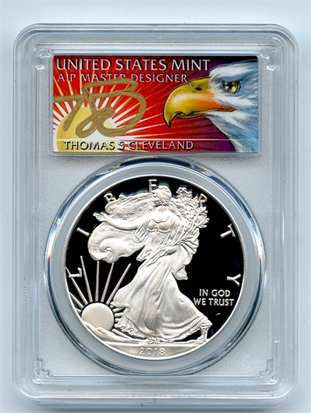 2015 W $1 Proof American Silver Eagle 1oz PCGS PR69DCAM Thomas Cleveland Eagle