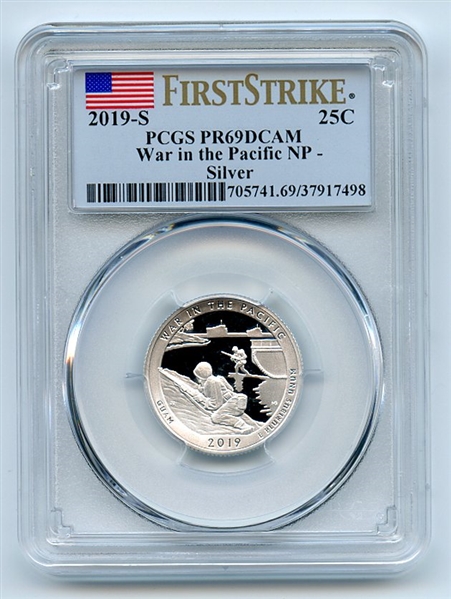 2019 S 25C Silver War In the Pacific Quarter PCGS PR69DCAM First Strike