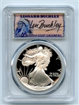 1989 S $1 Proof American Silver Eagle 1oz PCGS PR69DCAM Leonard Buckley