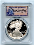 1986 S $1 Proof American Silver Eagle 1oz PCGS PR70DCAM Leonard Buckley
