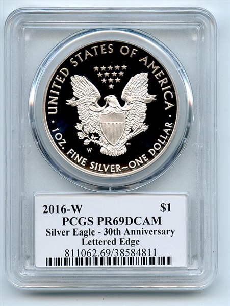 2016 W $1 Proof American Silver Eagle 1oz PCGS PR70DCAM Leonard Buckley