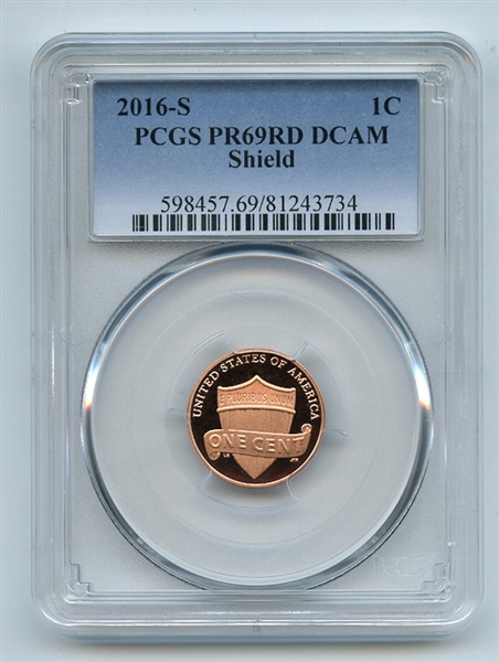 2016 S 1C Lincoln Cent PCGS PR69DCAM