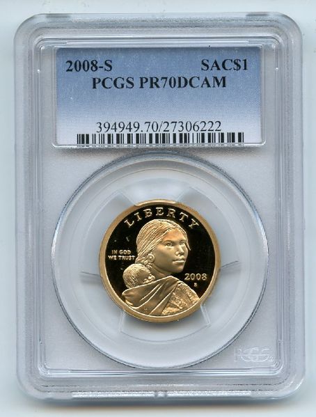 2008 S $1 Sacagawea Dollar PCGS PR70DCAM