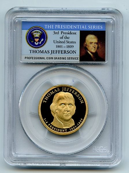 2007 S $1 Thomas Jefferson Dollar PCGS PR69DCAM