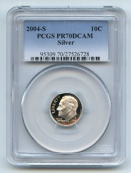 2004 S 10C Silver Roosevelt Dime PCGS PR70DCAM