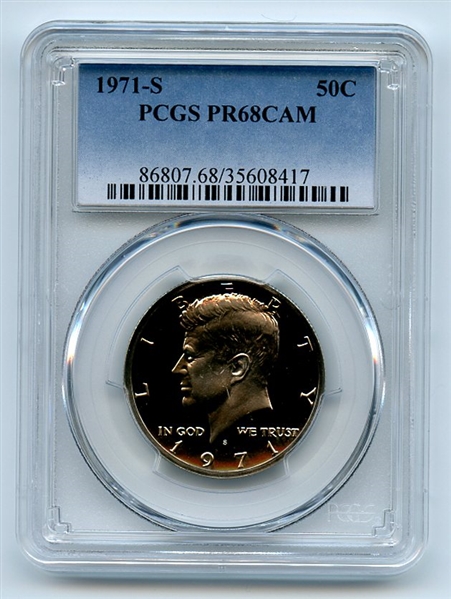 1971 S 50C Kennedy Half Dollar PCGS PR68CAM