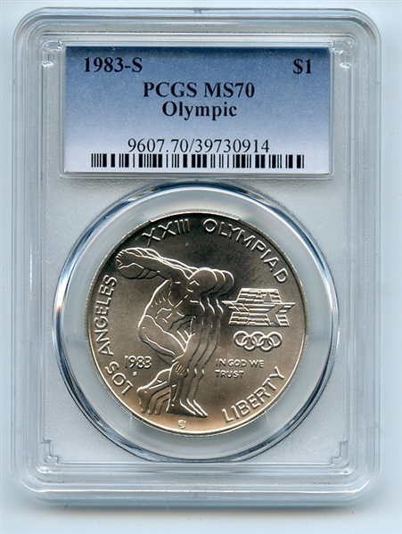 1983 S $1 Olympic Silver Commemorative Dollar PCGS MS70
