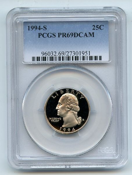 1994 S 25C Washington Quarter Proof PCGS PR69DCAM