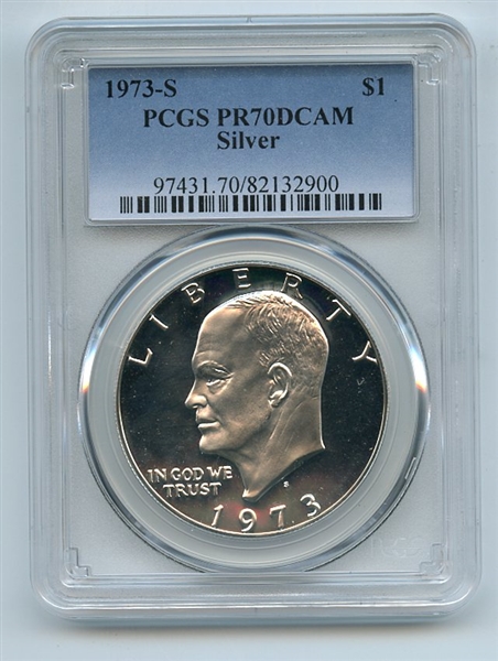 1973 S $1 Silver Ike Eisenhower Dollar Proof PCGS PR70DCAM