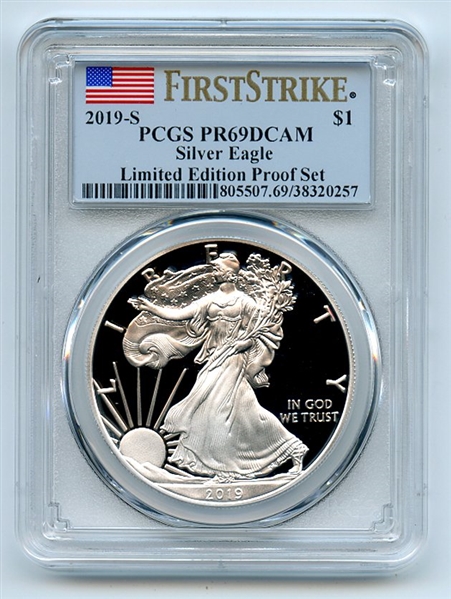 2019 S $1 Proof American Silver Eagle Limited Edition PCGS PR69DCAM First Strike