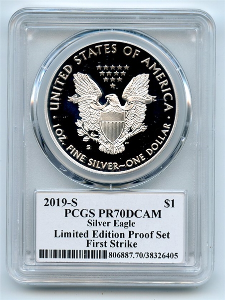 2019 S $1 Proof American Silver Eagle Limited Ed PCGS PR70DCAM Cleveland Arrows