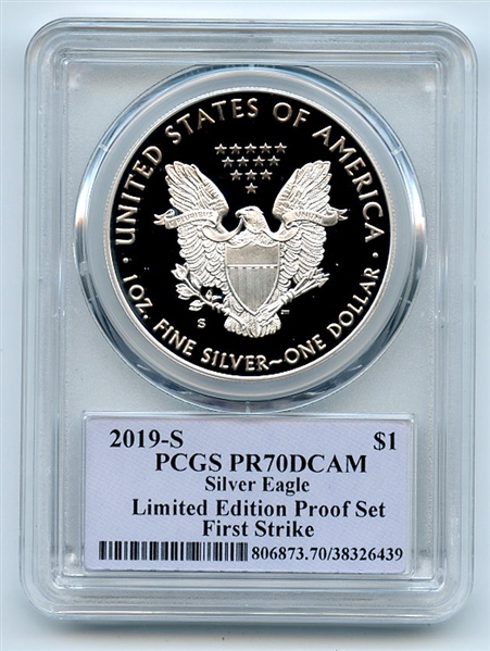 2019 S $1 Proof American Silver Eagle Limited Ed PCGS PR70DCAM Cleveland Native