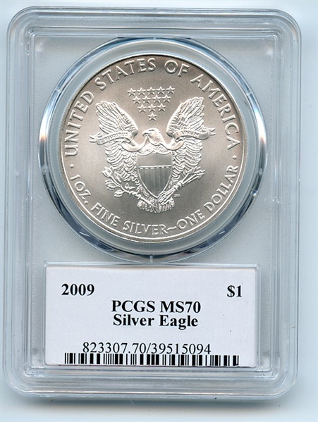 2009 $1 American Silver Eagle Dollar 1oz PCGS MS70 Thomas Cleveland Eagle