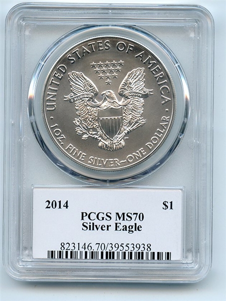 2014 $1 American Silver Eagle Dollar 1oz PCGS MS70 Thomas Cleveland Eagle