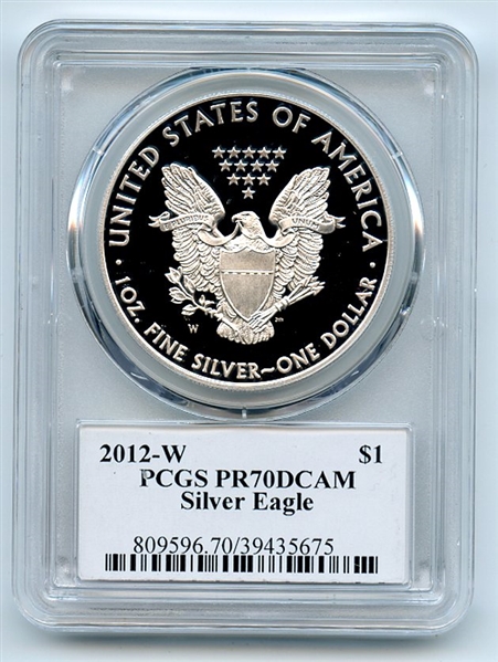 2012 W $1 Proof American Silver Eagle 1oz PCGS PR70DCAM Thomas Cleveland Eagle