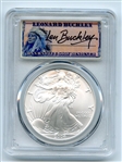 2004 $1 American Silver Eagle Dollar 1oz PCGS MS70 Leonard Buckley