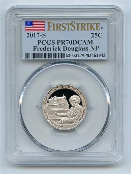 2017 S 25C Clad Frederick Douglass Quarter PCGS PR70DCAM