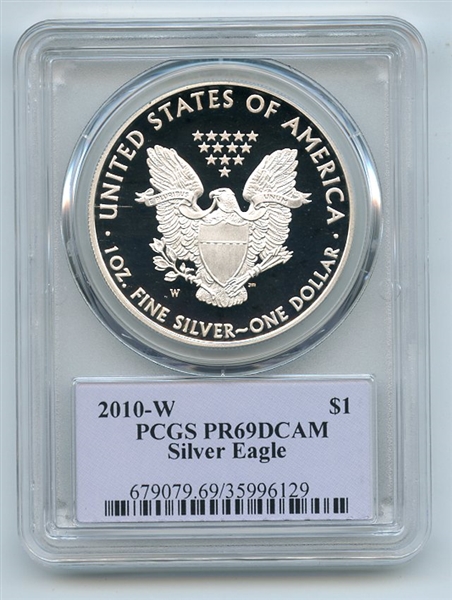 2010 W $1 Proof American Silver Eagle 1oz PCGS PR69DCAM Thomas Cleveland Native