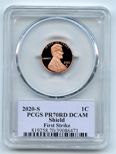 2020 S 1C Lincoln Cent PCGS PR70DCAM First Strike Cleveland Native