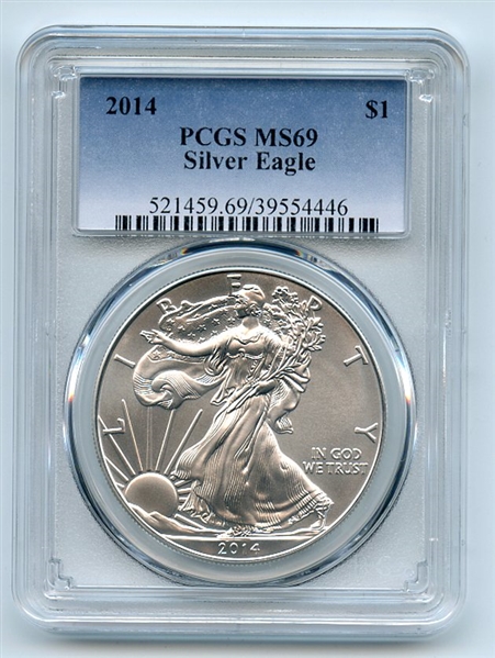 2014 $1 American Silver Eagle Dollar 1oz PCGS MS69