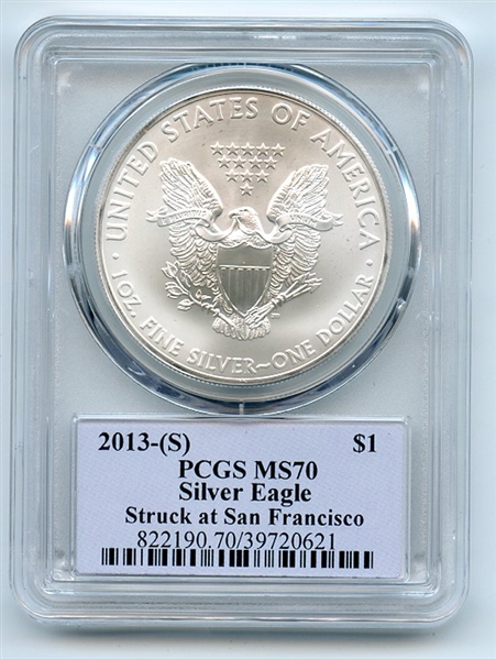 2013 (S) $1 American Silver Eagle Dollar 1oz PCGS MS70 Thomas Cleveland Native