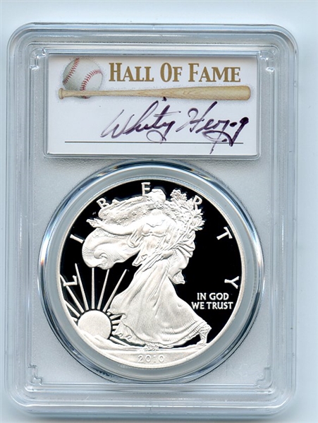 2010 W $1 Proof Silver Eagle PCGS PR70DCAM Whitey Herzog