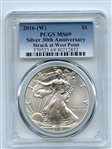 2016 (W) $1 American Silver Eagle 1oz Dollar PCGS MS69