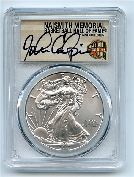 2019 $1 American Silver Eagle 1oz Dollar PCGS MS70 First Strike John Caliparri