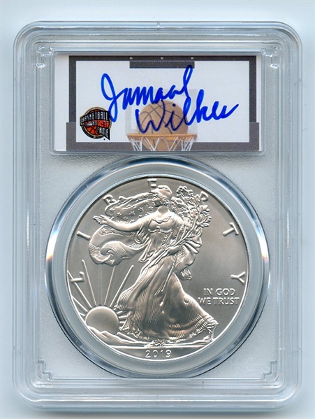 2019 $1 American Silver Eagle 1oz Dollar PCGS MS70 First Strike Jamaal Wilkes