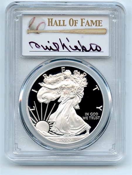 2020 S $1 Proof American Silver Eagle 1oz PCGS PR70DCAM FDOI Phil Niekro
