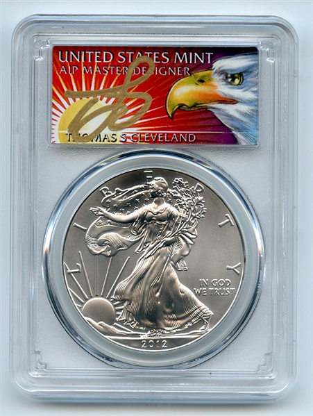 2012 $1 American Silver Eagle Dollar 1oz PCGS MS70 Thomas Cleveland Eagle