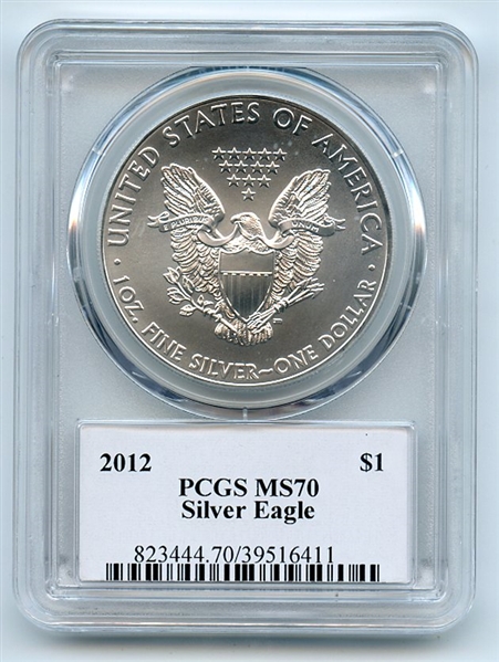 2012 $1 American Silver Eagle Dollar 1oz PCGS MS70 Thomas Cleveland Eagle