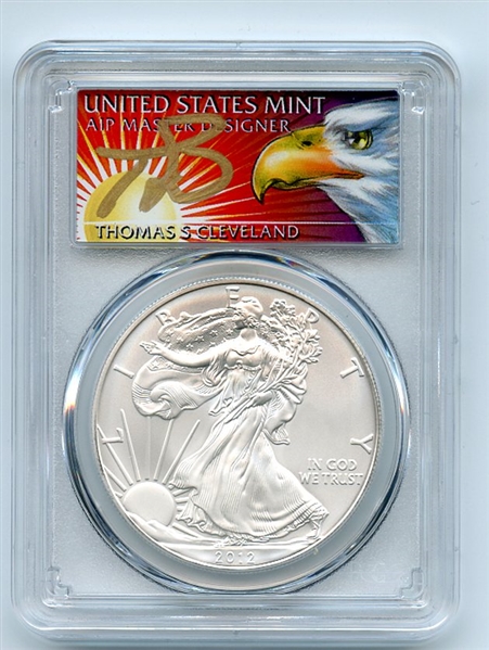 2012 (S) $1 American Silver Eagle 1oz Dollar PCGS MS70 Thomas Cleveland Eagle