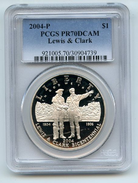 2004 P $1 Lewis & Clark Silver Commemorative Dollar PCGS PR70DCAM