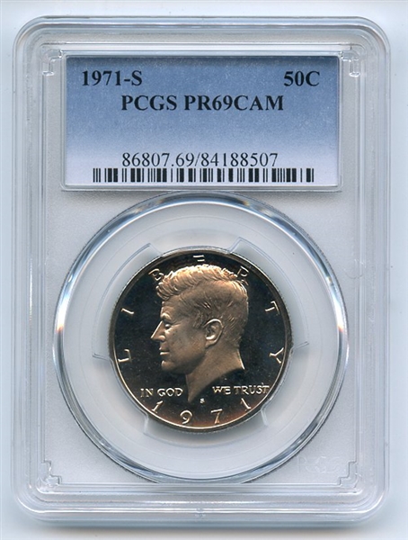 1971 S 50C Kennedy Half Dollar PCGS PR69CAM