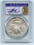 2002 $1 American Silver Eagle 1oz PCGS MS70 First Strike Cleveland Native