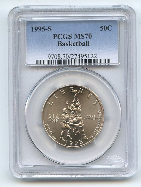 1995 S 50C Olympic Basketball Commemorative PCGS MS70