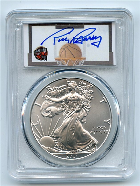 2021 (P) $1 Emergency Issue American Silver Eagle PCGS MS70 FDOI Rick Barry