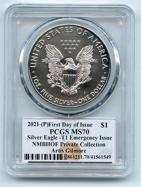 2021 (P) $1 Emergency Issue American Silver Eagle PCGS MS70 FDOI Artis Gilmore