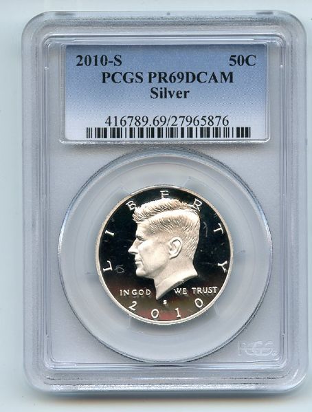 2010 S 50C Silver Kennedy Half Dollar PCGS PR69DCAM