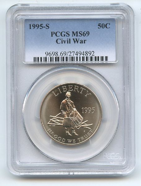 1995 S 50C Civil War Commemorative PCGS MS69