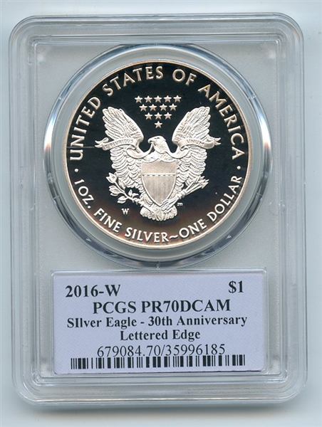 2016 W $1 Proof American Silver Eagle 1oz PCGS PR70DCAM Thomas Cleveland Native