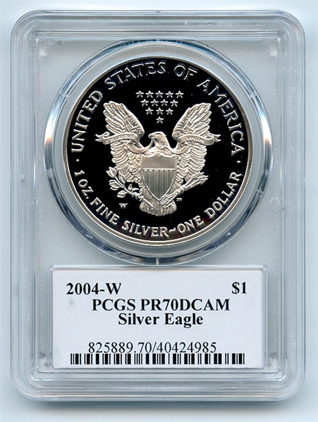 2004 W $1 Proof American Silver Eagle PCGS PR70DCAM Fred Haise