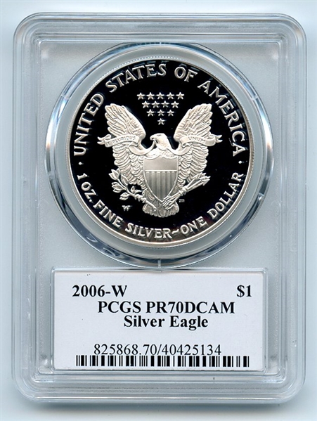2006 W $1 Proof American Silver Eagle PCGS PR70DCAM Fred Haise