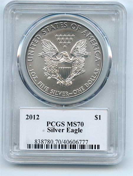 2012 $1 American Silver Eagle PCGS MS70 Fred Haise