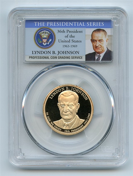 2015 S $1 Lyndon B Johnson Dollar PCGS PR70DCAM