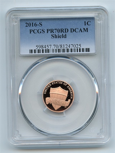 2016 S 1C Lincoln Cent PCGS PR70DCAM