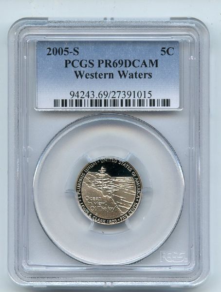 2005 S 5C Western Waters Jefferson Nickel PCGS PR69DCAM