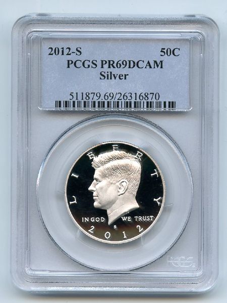 2012 S 50C Silver Kennedy Half Dollar PCGS PR69DCAM